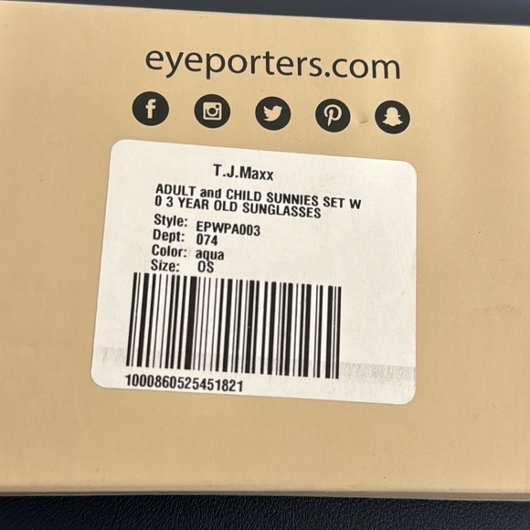 EYEPORTERS 2 pc Set Adult and Child 0-3 Sunnies Set NWT - Picture 7 of 9